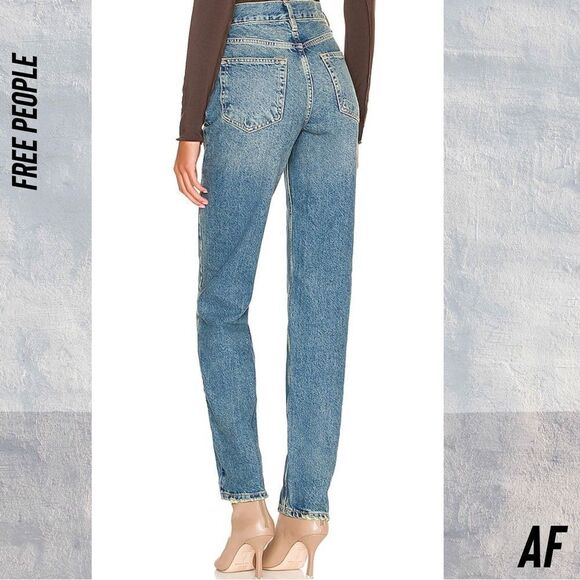 WE THE FREE LASSO STRAIGHT CUT JEANS IN BACKROAD BLUE NWT SIZE 30 - Picture 5 of 7